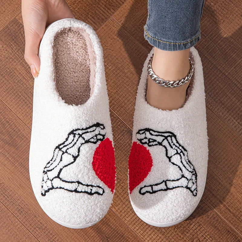 ALR™ Skull Hand Love Heart Slippers