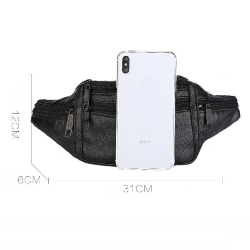 ALR™ PU Leather Men's Waist Bag