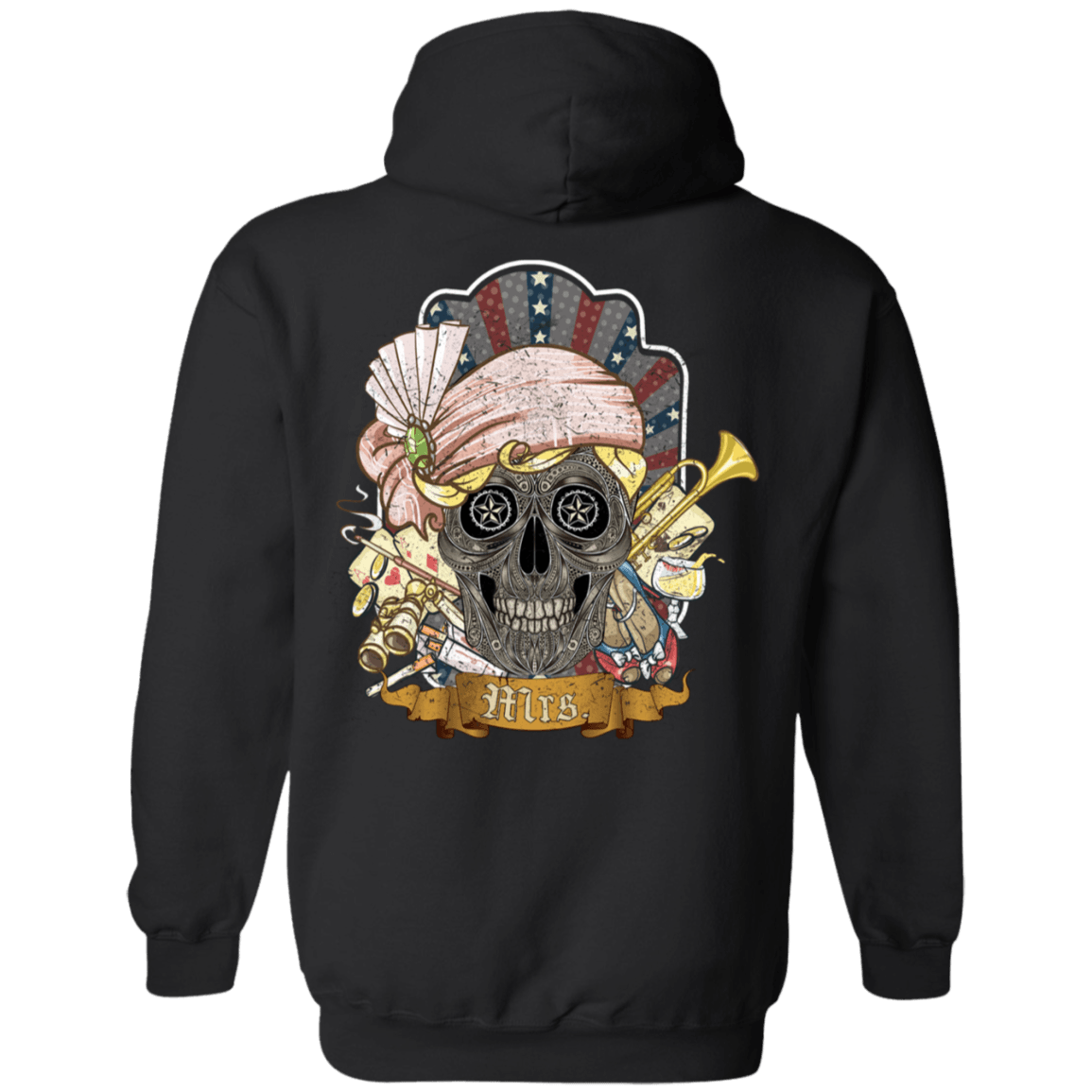 Women's Poker Skull Hoodie - American Legend Rider