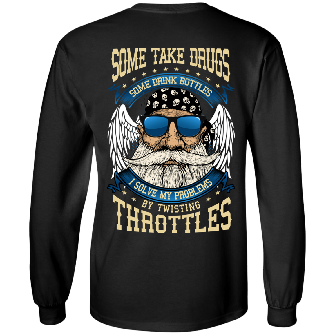 I Solve My Problems By Twisting Throttles Long Sleeves