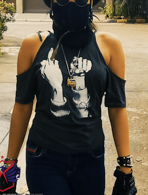 Women's Edgy Rose Skull Top - American Legend Rider