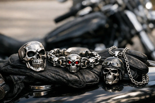 Skull Biker Jewelry That Looks Built to Ride