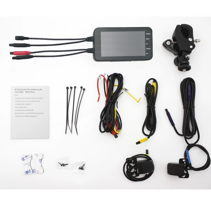 Rider's Comfort & Security Bundle: Motorcycle Seat Cushion and Dash Cam Recorder offers security and comfort for riders.