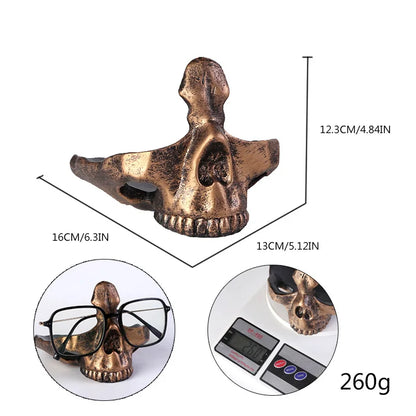 ALR™ Skull Glasses Stand & Key Holder Sculpture