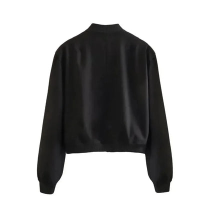 Alr™ Women's Button Cropped Bomber Jacket