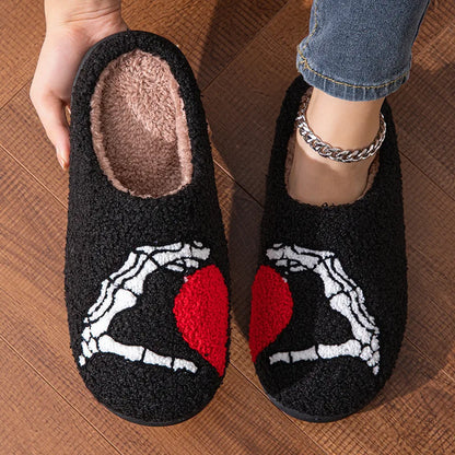 ALR™  Skull Hand Love Heart Slippers