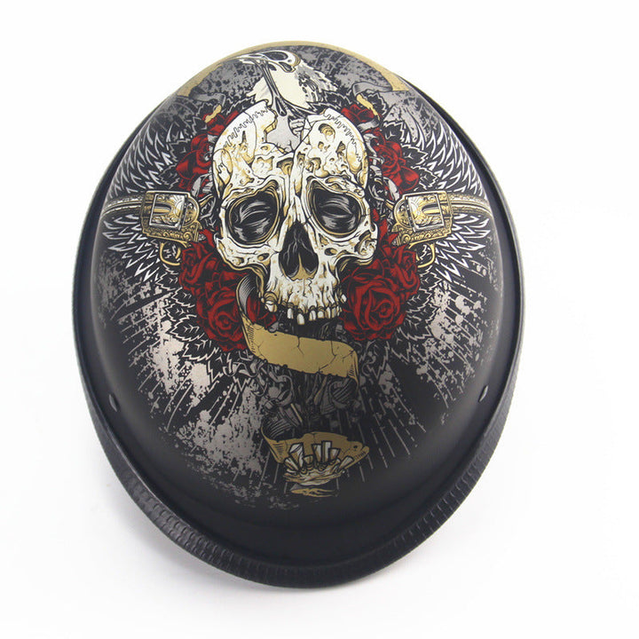 Skull Cap Motorcycle Helmet, Matte Black