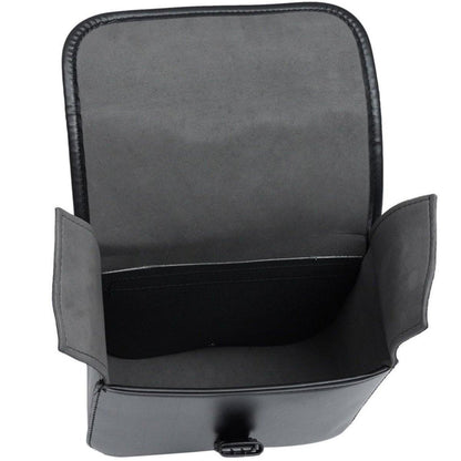 Universal Waterproof Motorbike Saddle Bag (Pair), PVC Leather, 10.2 × 4.5 × 9.6 in, Black - American Legend Rider