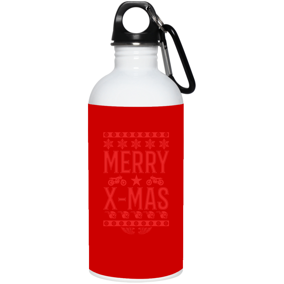 Merry X-Mas Stainless Steel Water Bottle 20 oz.
