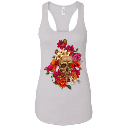 Colorful Flower Skull Tank Top - American Legend Rider
