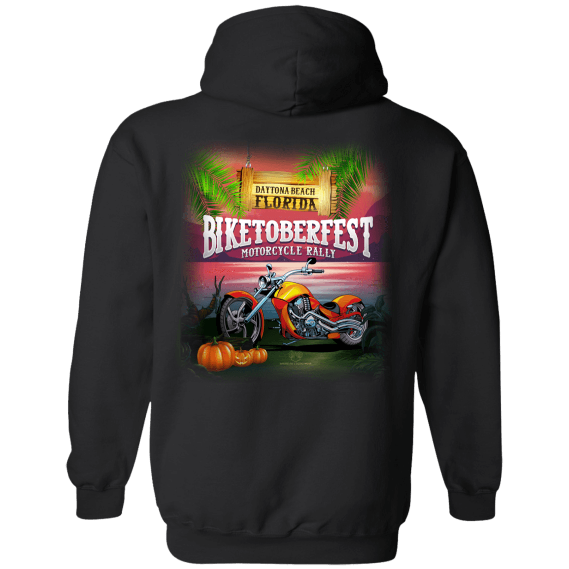Biketoberfest Men's Hoodie - American Legend Rider