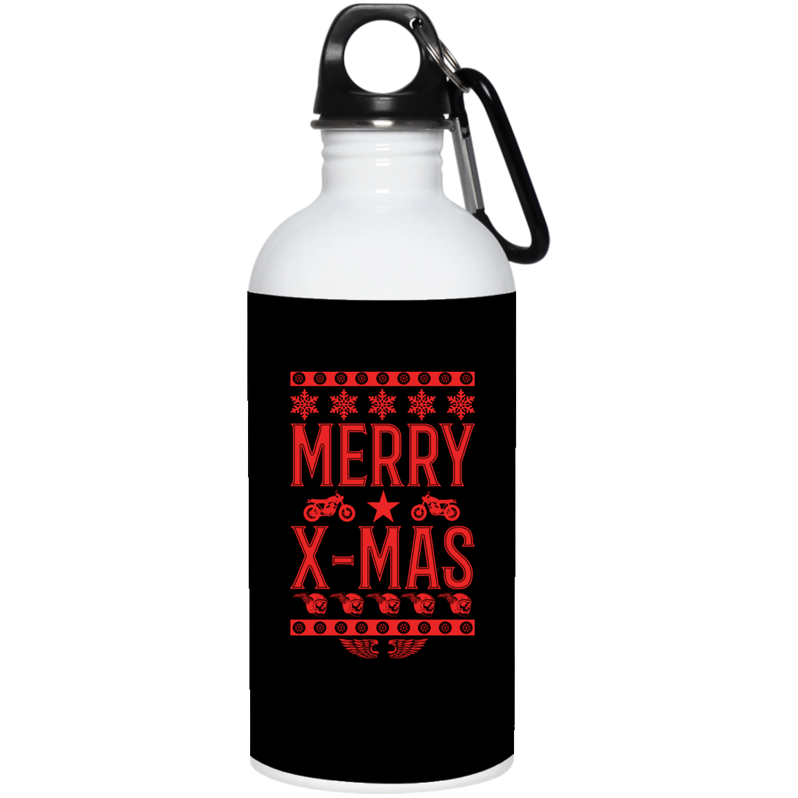 Merry X-Mas Stainless Steel Water Bottle 20 oz.