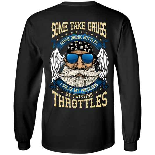 I Solve My Problems By Twisting Throttles Long Sleeves