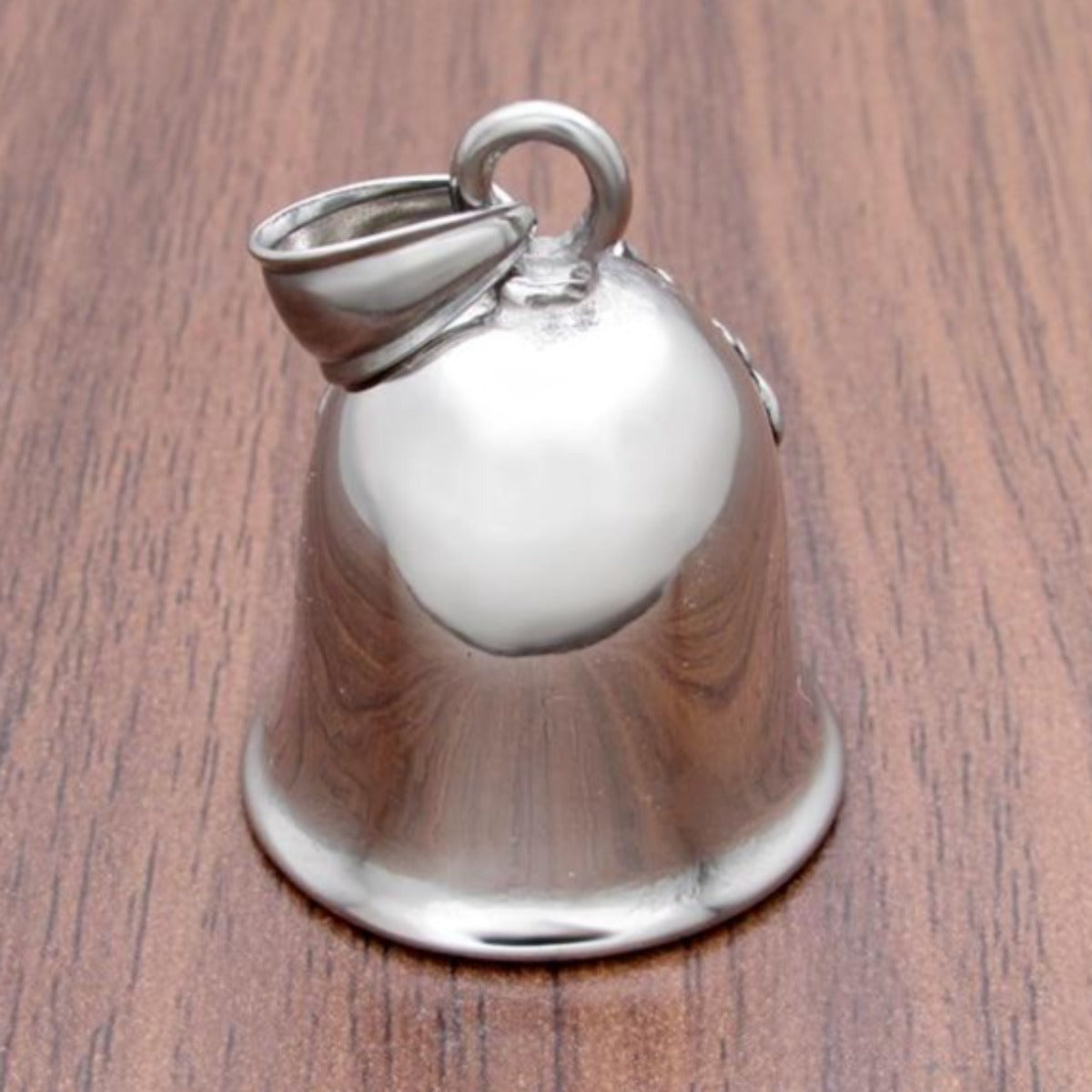 Stainless Steel Skull Rider Gremlin Bell Pendant
