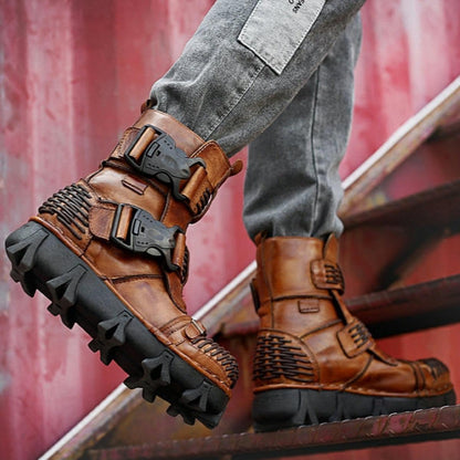 Handmade Western Cowboy Leather Boots, Brown - American Legend Rider