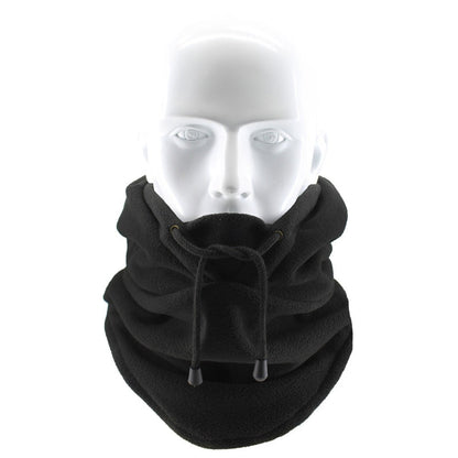 Thermal Fleece Hoodie Face Cover - Blue