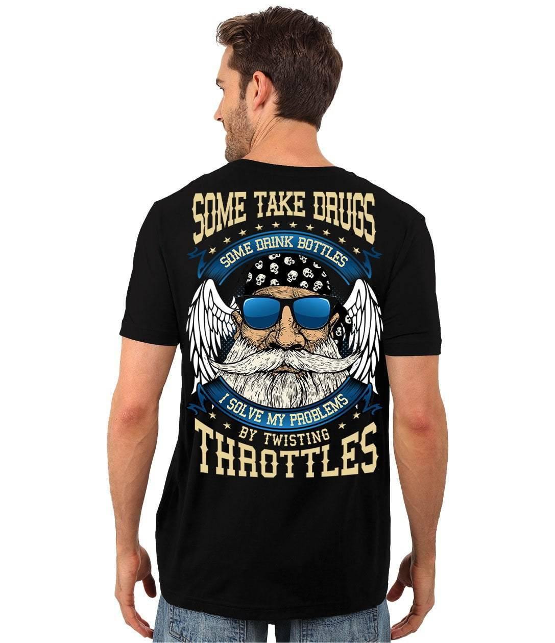I Solve My Problems By Twisting Throttles T-Shirt - American Legend Rider