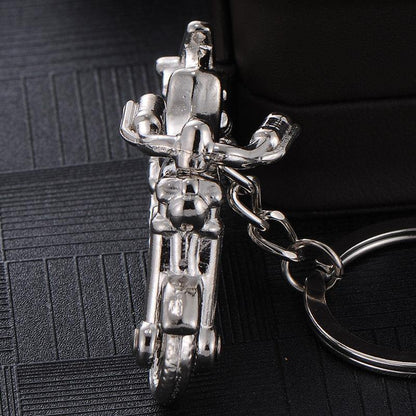 Motorcycle Silver Key Chain - American Legend Rider