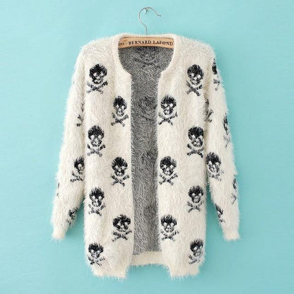 Skull Knitted Sweater Cardigan - American Legend Rider