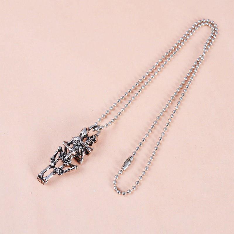 Infinity Skull Couple Necklace Hug Lover Necklace, Stainless Steel - American Legend Rider