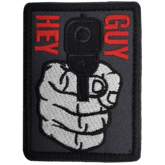 Hey Guy Gun Patch, 6cm x 8cm - American Legend Rider