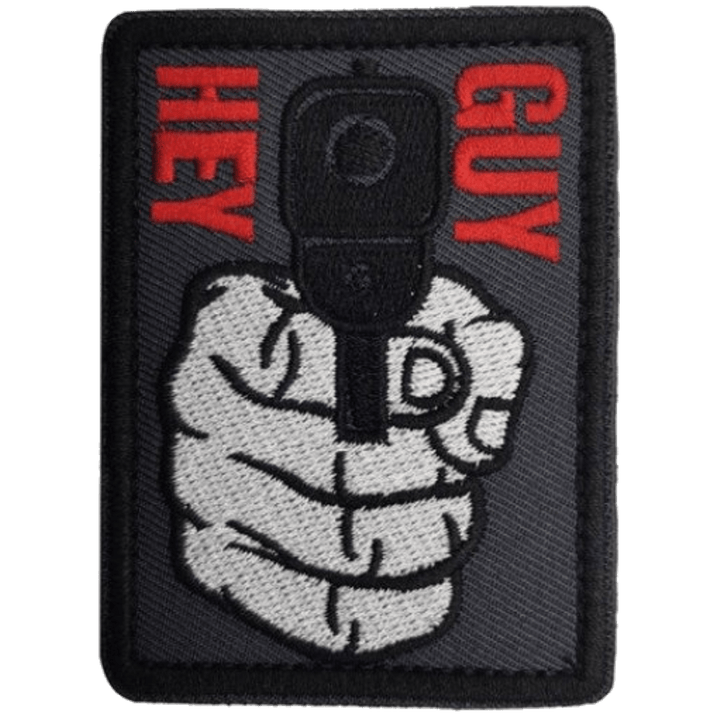 Hey Guy Gun Patch, 6cm x 8cm