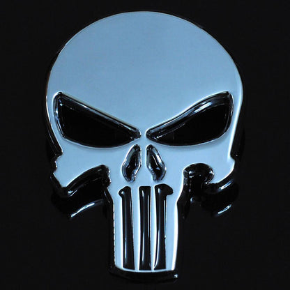 3D Metal Goth Skull Waterproof Decal Sticker, Zinc Alloy, 2.3 x 1.6 in - American Legend Rider