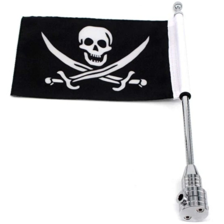 Skull & Swords Pirate Motorcycle Pole Mount 15.3